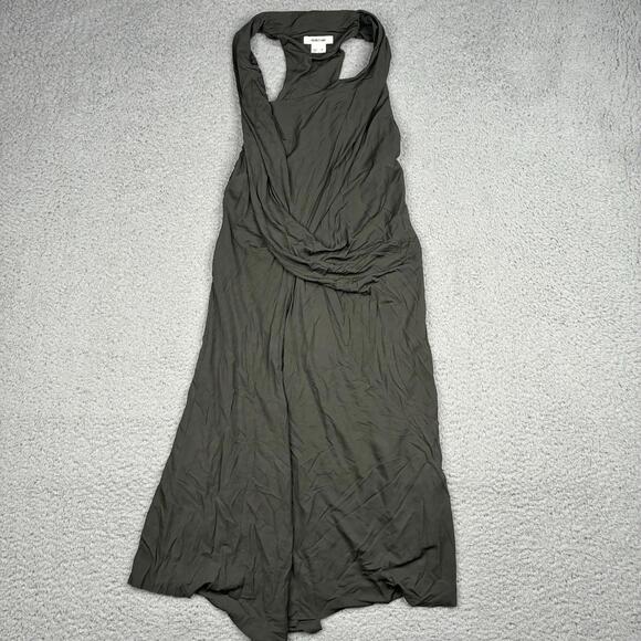 Helmut Lang Draped Halter Midi Dress Size P Made in USA Asymmetrical Minimalist - Picture 1 of 11